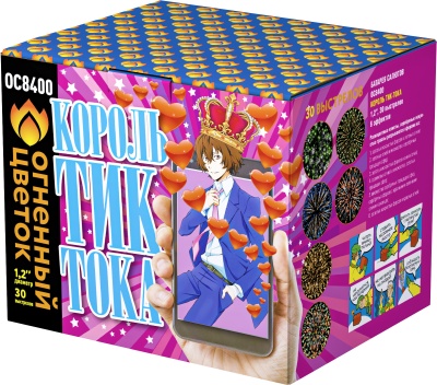 Король Тик-Тока Батарея салютов купить во Владимире | vladimir.salutsklad.ru